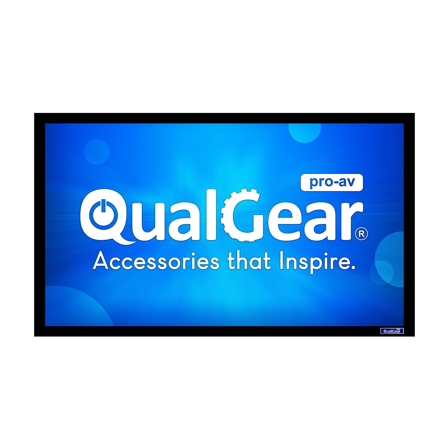 QualGear Projector Screens-Fixed Frame Projector Screens - 4K HD Visual Quality