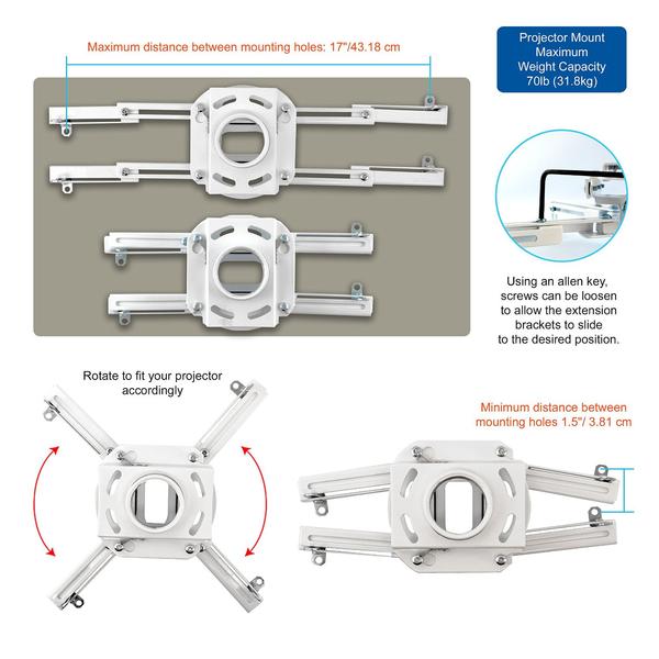 QualGear® ProAV QGKITS3INW Projector Mounting Kit Projector