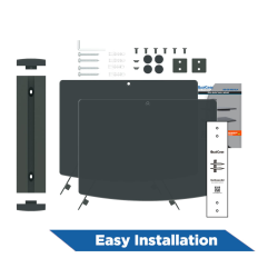 QualGear® Universal Triple Shelf Wall Mount for A/V Components upto 8kgs/17.6lbs(x3), Black (QG-DB-003-BLK)