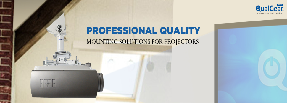 QualGear® QG-PRO-PM-CA-B Pro-AV Single Joist Ceiling Adapter for 1.5 Inch Npt Threaded Pipe Projector Accessory