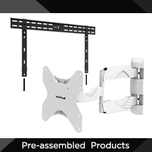QualGear® Heavy Duty Fixed TV Wall Mount for 37 to 70 Inch Flat Panel and Curved TVs, Black (QG-TM-030-BLK) 