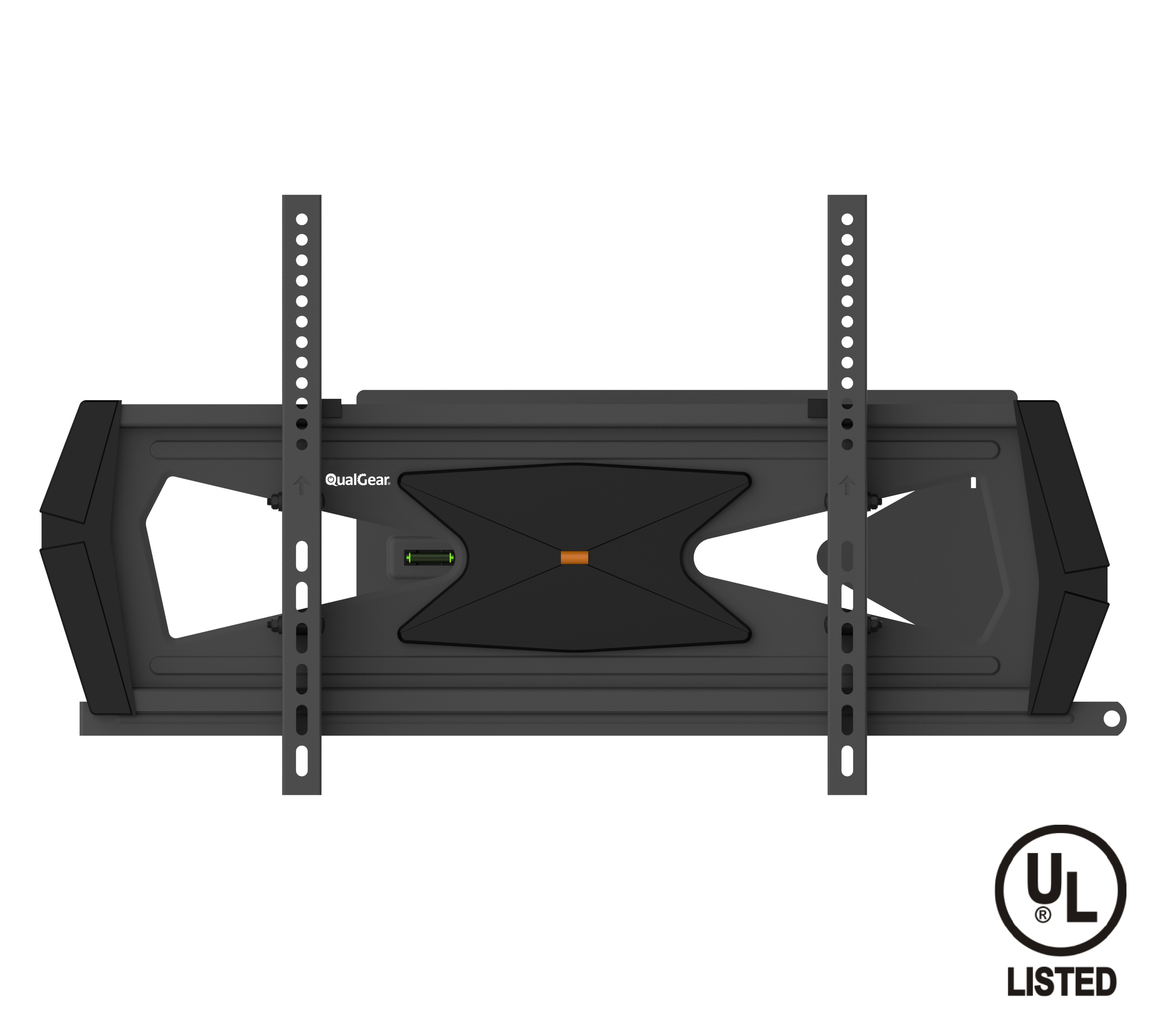 QualGear Heavy Duty Full Motion TV Mount For 37-70 Inch Flat Panel and Curved TVs, Black (QG-TM-032-BLK) [UL Listed]
