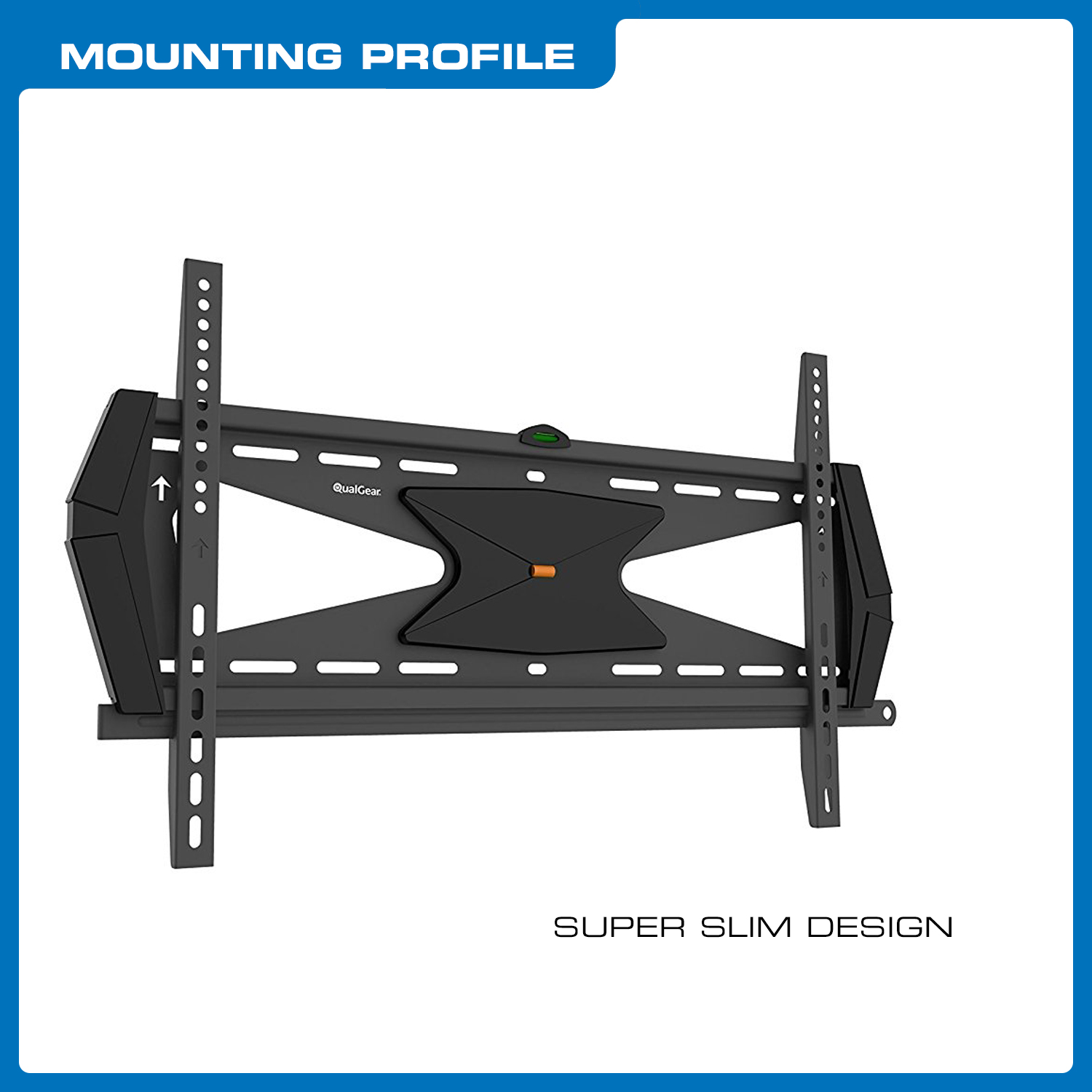 QualGear Heavy Duty Fixed TV Wall Mount for 37 to 70 Inch Flat Panel and Curved TVs, Black (QG-TM-030-BLK) [UL Listed]