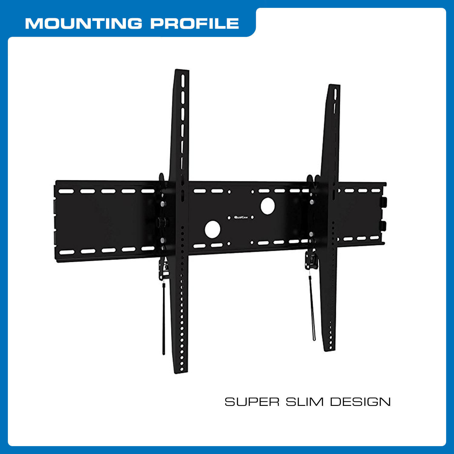 QualGear Heavy Duty Tilting TV Wall Mount For 60-100 Inch Flat Panel and Curved TVs, Black (QG-TM-091-BLK) [UL Listed]