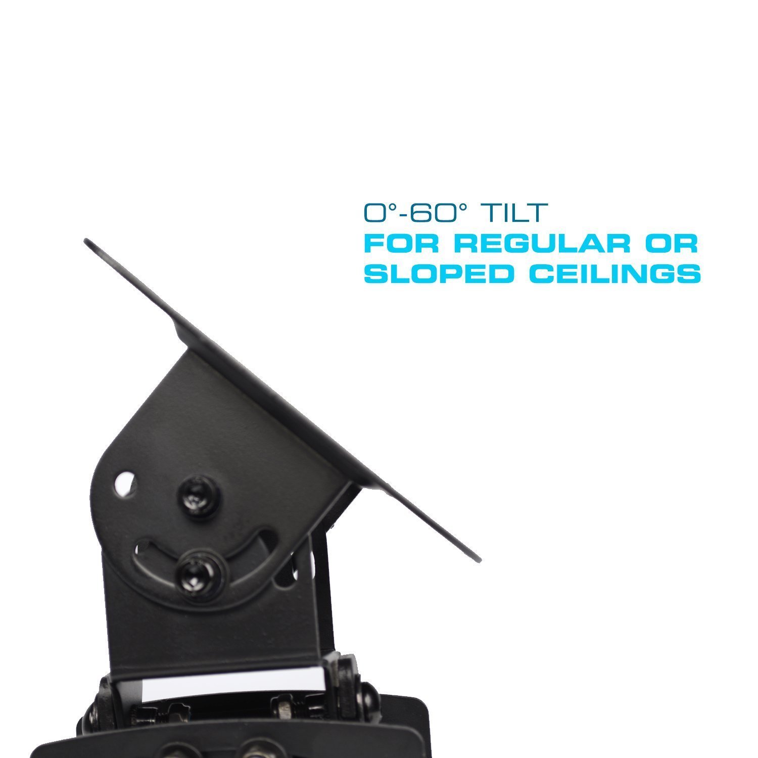 QualGear PRB-717-BLK-50FT Projector Ceiling Mount Bundle with HDMI Type A Male to Type A Male Cable, 50' Black