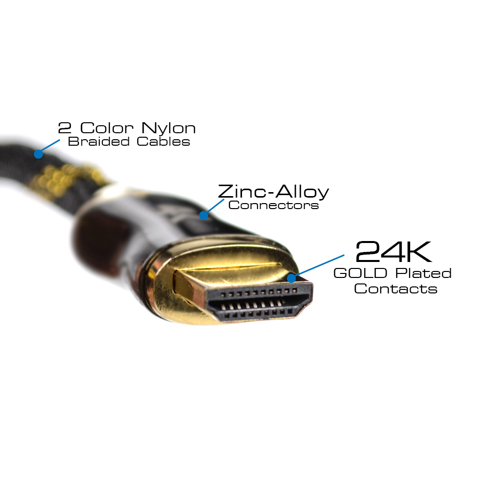 QualGear 6 Feet High Speed HDMI Premium Certified 2.0b cable with 24K Gold Plated Contacts, Supports 4K Ultra HD, 3D, 18Gbps, Audio Return Channel,100% OFC Copper, Ethernet (QG-PCBL-HD20-6FT)
