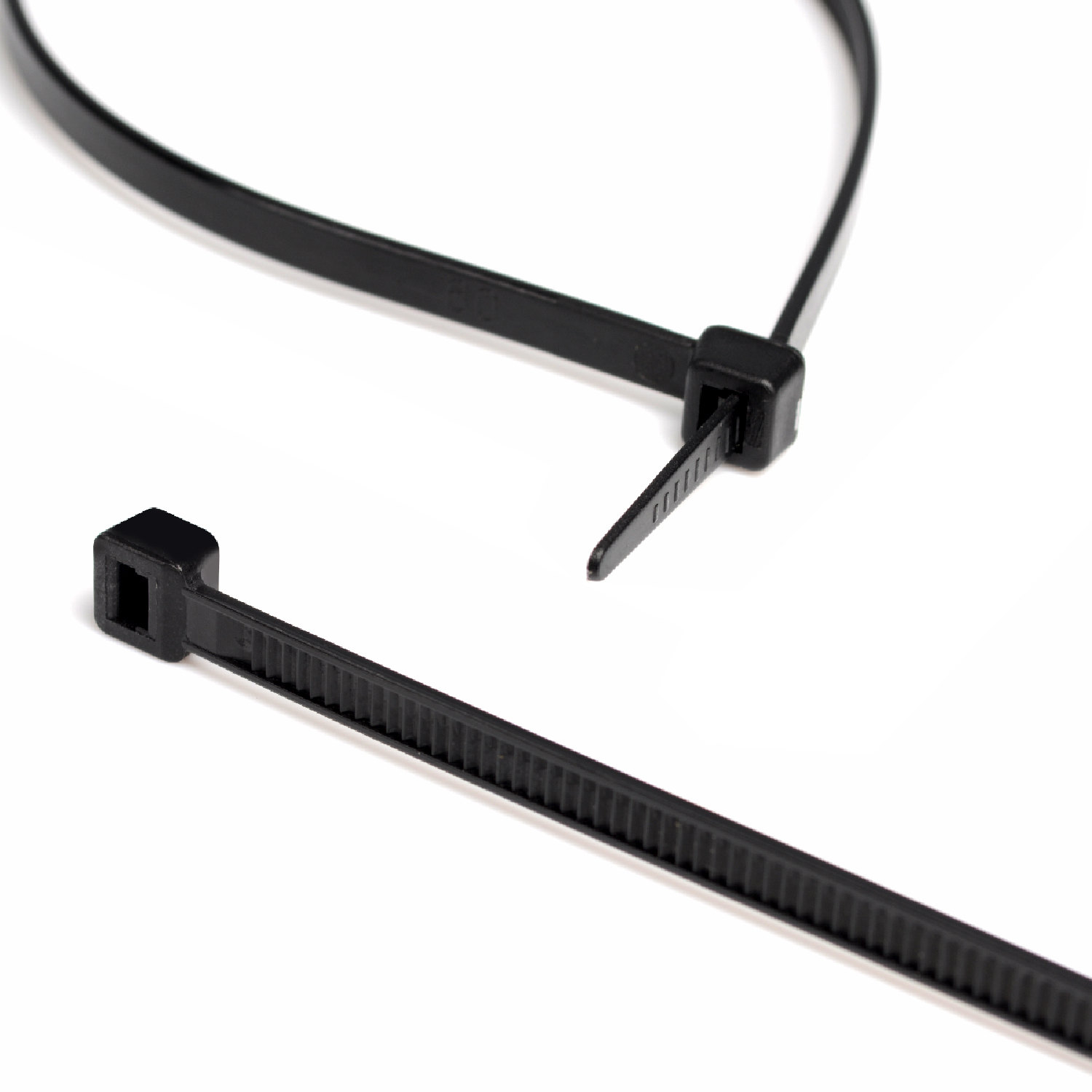 QualGear CT5-B-100-P Self-Locking Cable Ties, 8-Inch, Black 100/Poly Bag