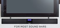 QualGear Durable Universal Sound Bar Bracket for Sound Bars upto 15kg/33lbs, Black (QG-SB-001-BLK)