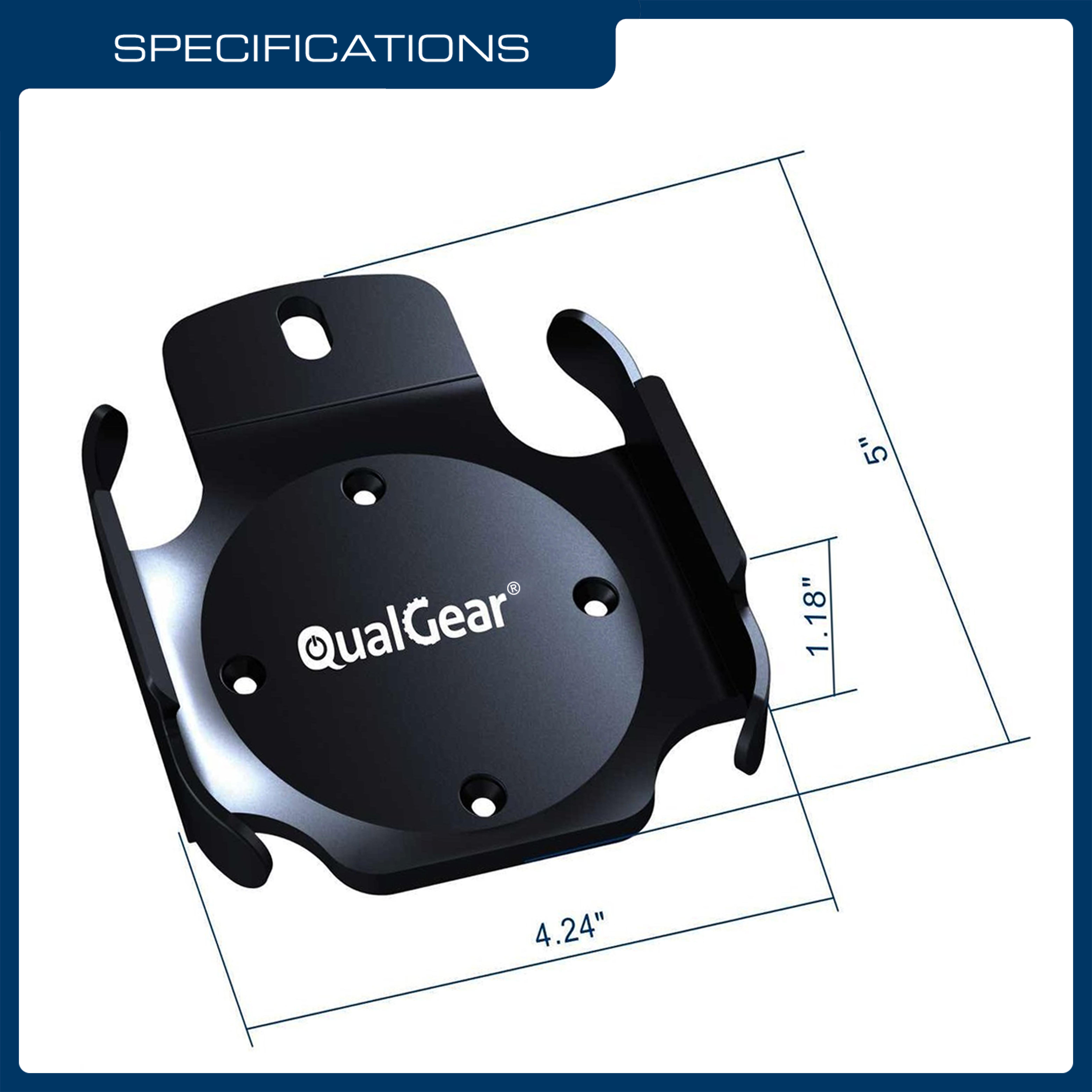 QualGear QG-AM-017 Mount for Apple TV/AirPort Express Base Station (For 2nd & 3rd Generation Apple TVs)