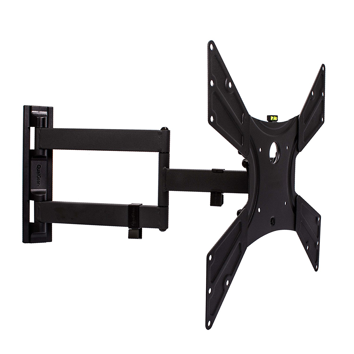 QualGear QG-TM-021-BLK Universal Ultra Slim Low Profile Articulating TV Wall Mount Kit for most 23-inch to 47-inch and some 55-inch LED TVs, w/ HDMI v2.0 Cable 6 ft