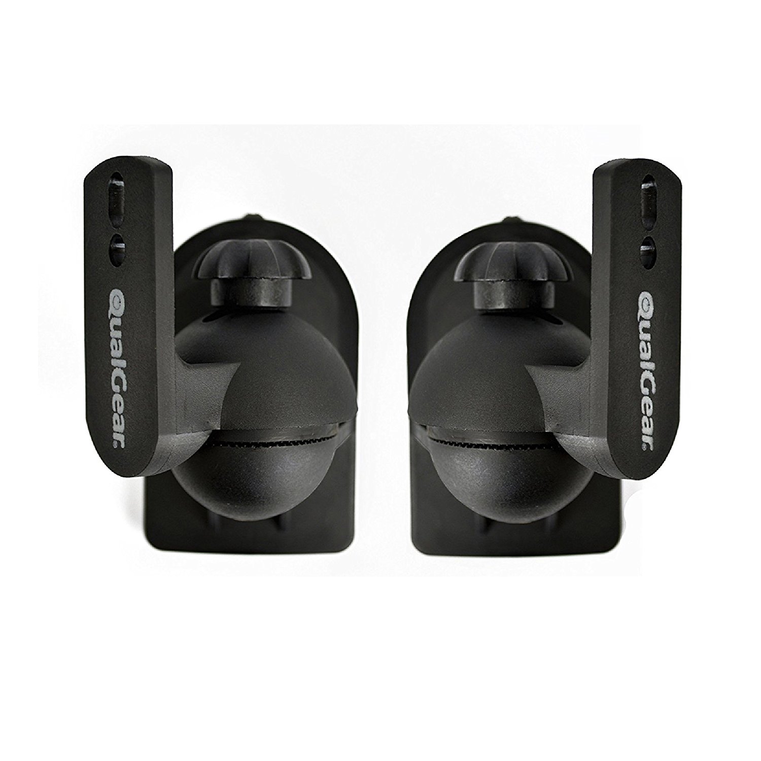 QualGear QG-SB-002-BLK UL Listed Universal Speaker Wall Mount for Most Speakers up to 3.5kg/7.7lbs, Black