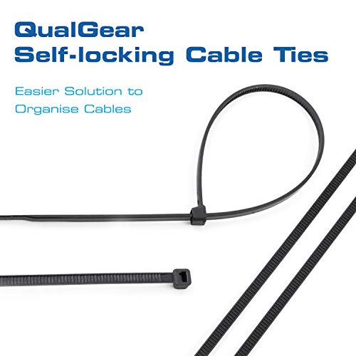 QualGear CT1-MC-200-P Assorted Self-Locking Cable Ties (Pack of 200)