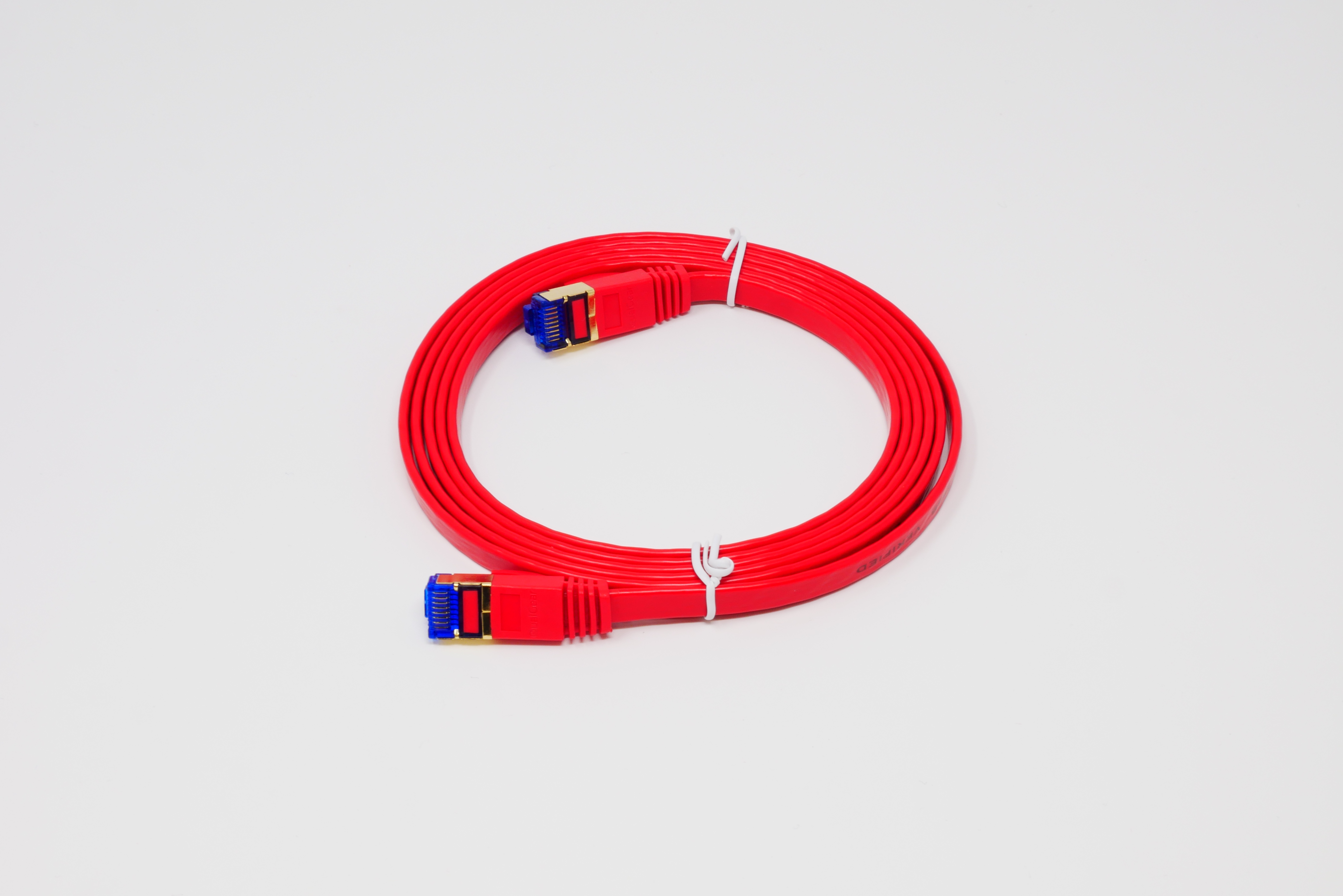 QualGear QG-CAT7F-6FT-RED CAT 7 S/FTP Ethernet Cable Length 6 feet - 26 AWG, 10 Gbps, Gold Plated Contacts, RJ45, 99.99% OFC Copper, Color Red 