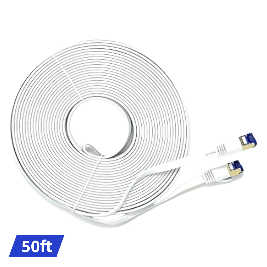 kenable FLAT CAT7 FTP Shielded 600MHz 10Gbps Ethernet LAN Cable RJ4