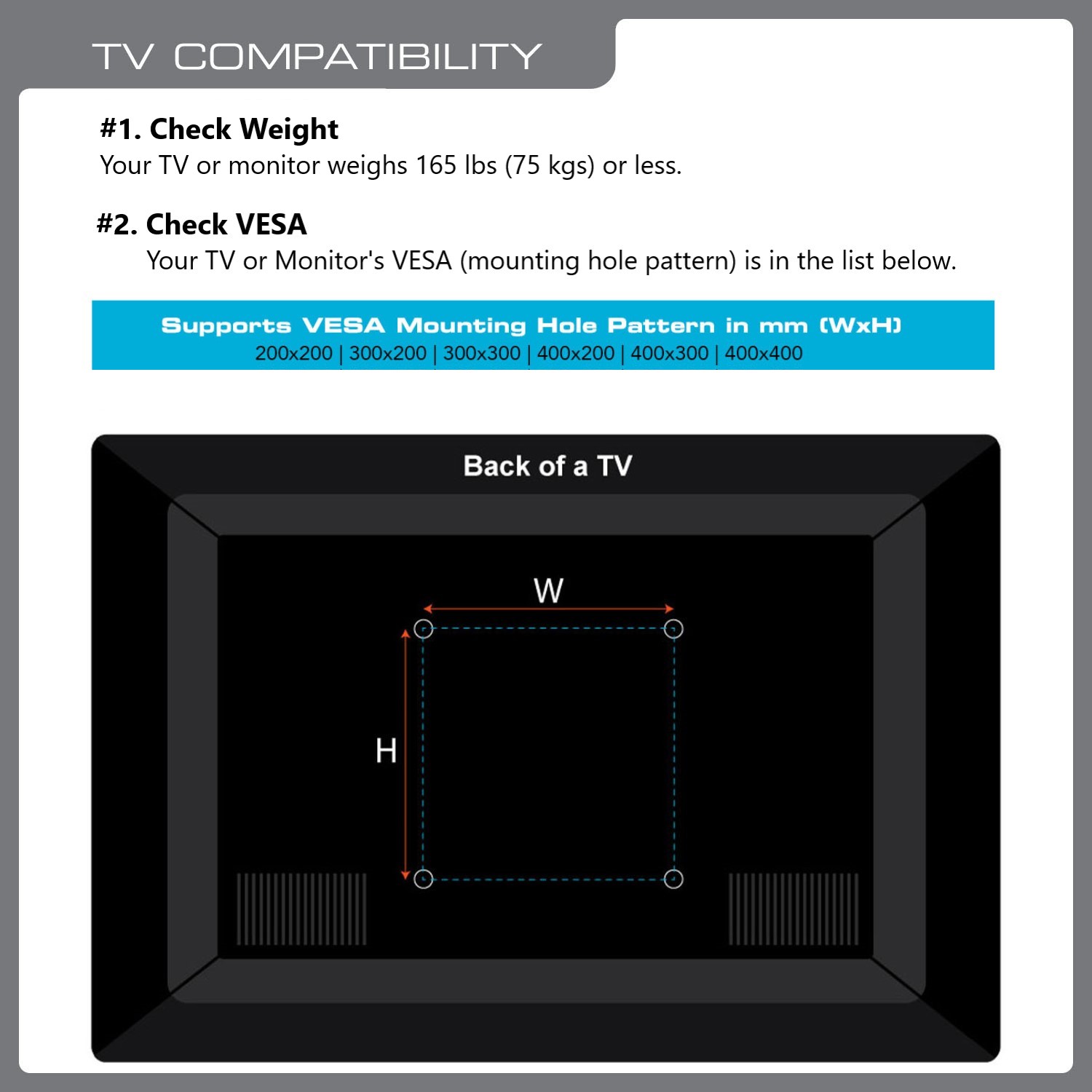 QualGear QG-TM-T-015 Universal Low Profile Tilting TV Wall Mount for 32-55 Inches LED TV, Black